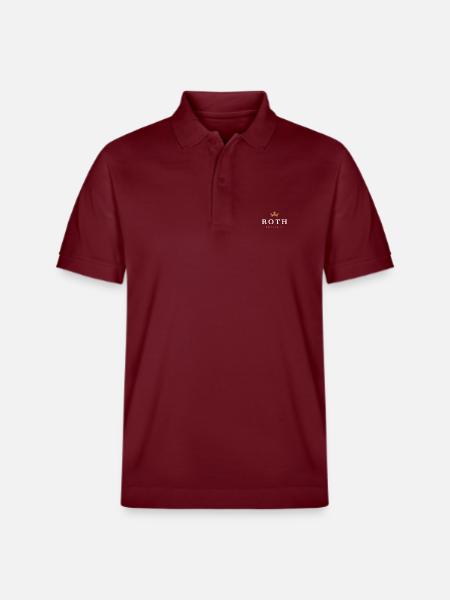 Roth Original Family Logo - Stanley/Stella Unisex Organic Polo Shirt PREPSTER - burgundy