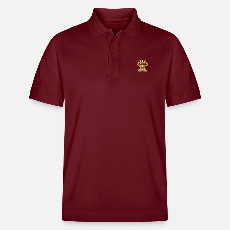Dinosaurier triceratops Cool Tier - Stanley/Stella Unisex Bio-Poloshirt PREPSTER - Burgunderrot