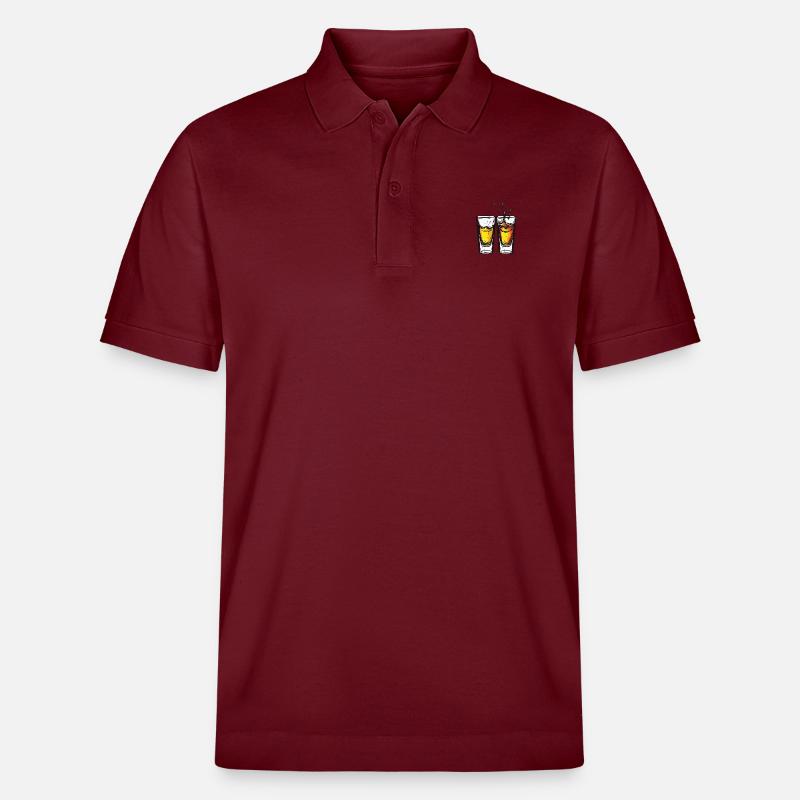 Tequila Gläser Vodka - Stanley/Stella Unisex Bio-Poloshirt PREPSTER - Burgunderrot