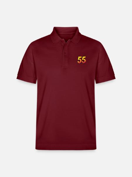55 Number Comic - Stanley/Stella Unisex Organic Polo Shirt PREPSTER - burgundy