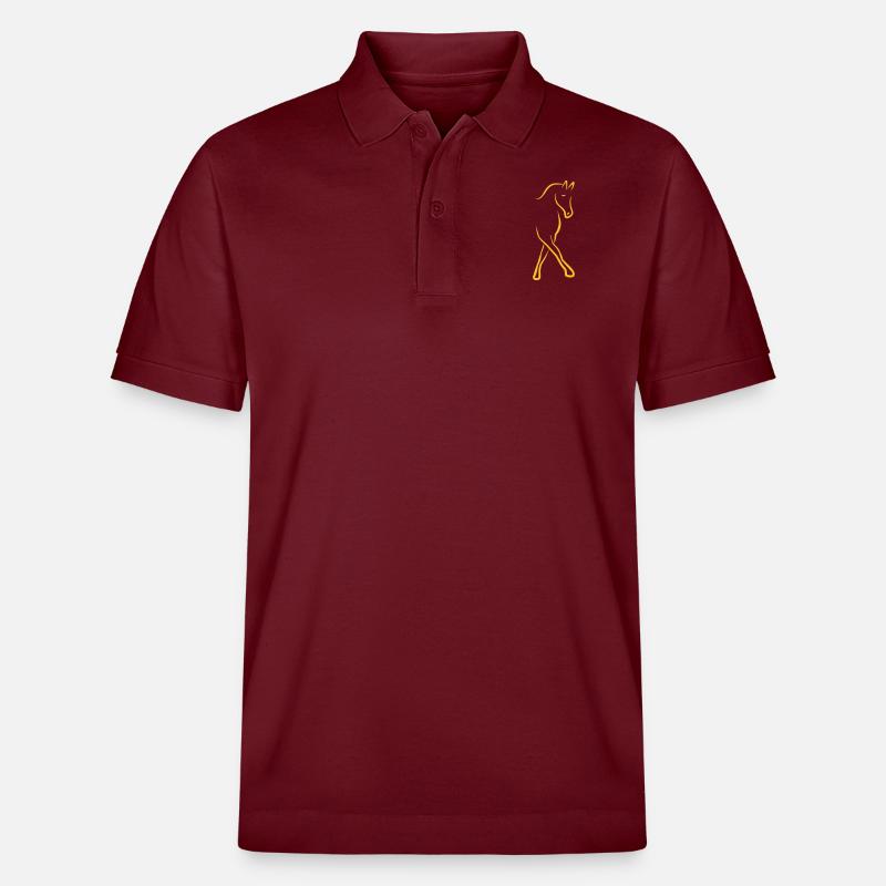 Pferd - Stanley/Stella Unisex Bio-Poloshirt PREPSTER - Burgunderrot