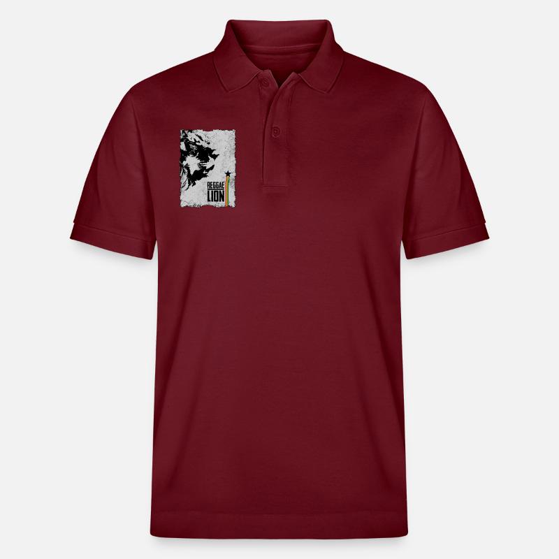 reggae lion2 - Stanley/Stella Unisex Bio-Poloshirt PREPSTER - Burgunderrot