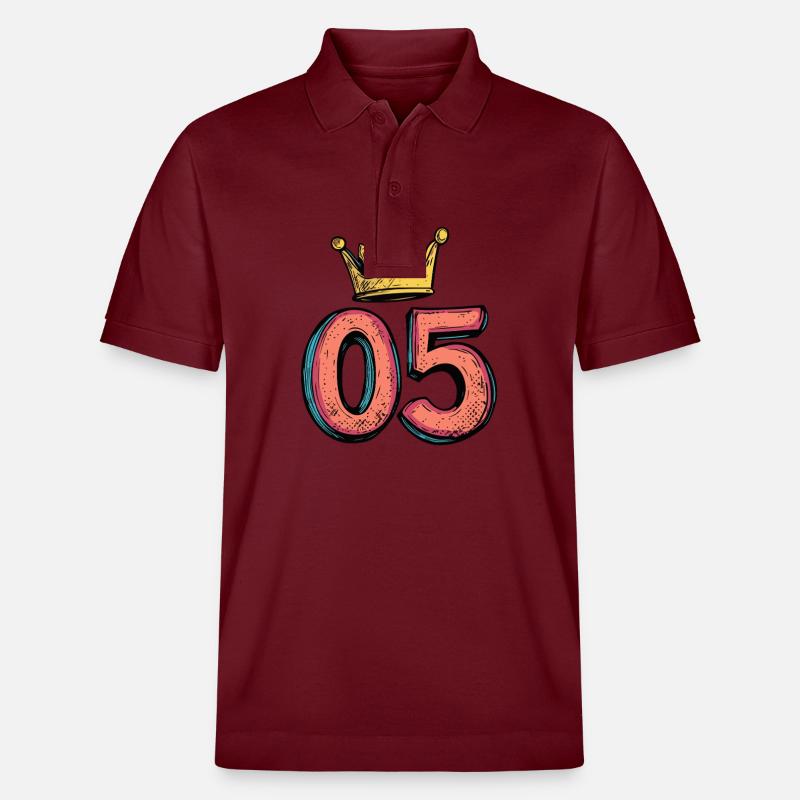 Couronne à 5 chiffres - Polo PREPSTER bio Stanley/Stella Unisexe - bordeaux