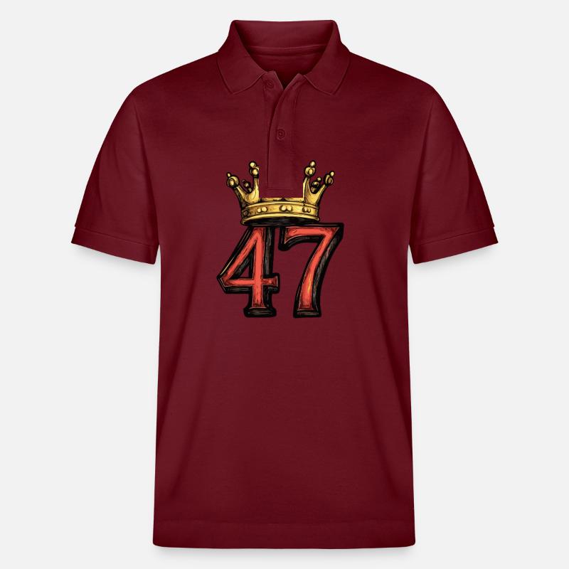 Couronne à 47 chiffres - Polo PREPSTER bio Stanley/Stella Unisexe - bordeaux