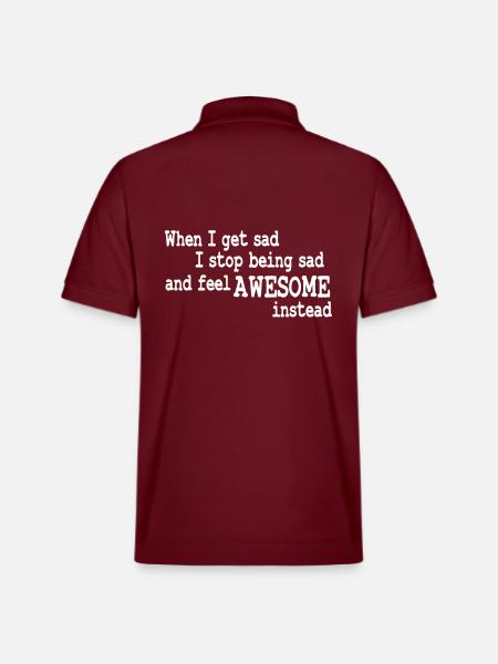 when i feel sad - Stanley/Stella Unisex Organic Polo Shirt PREPSTER - burgundy