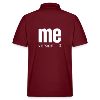me version 1 - Stanley/Stella Unisex Organic Polo Shirt PREPSTER - burgundy - Back - Andy (188cm)