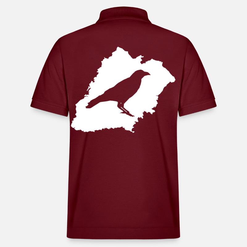 Kiersper Rauk avec blanc Stadtsillhouette - Polo PREPSTER bio Stanley/Stella Unisexe - bordeaux