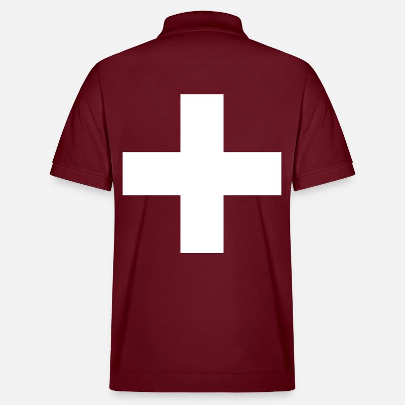 Drapeau suisse Suisse Croix - Polo PREPSTER bio Stanley/Stella Unisexe - bordeaux