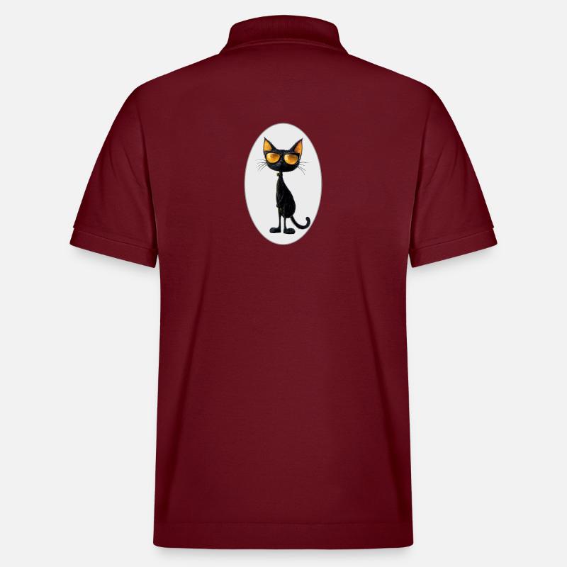 Katze - Stanley/Stella Unisex Bio-Poloshirt PREPSTER - Burgunderrot
