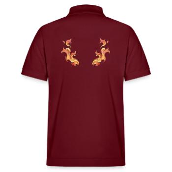 Ailes de feu - Polo PREPSTER bio Stanley/Stella Unisexe - bordeaux - Dos - Andy (188cm)