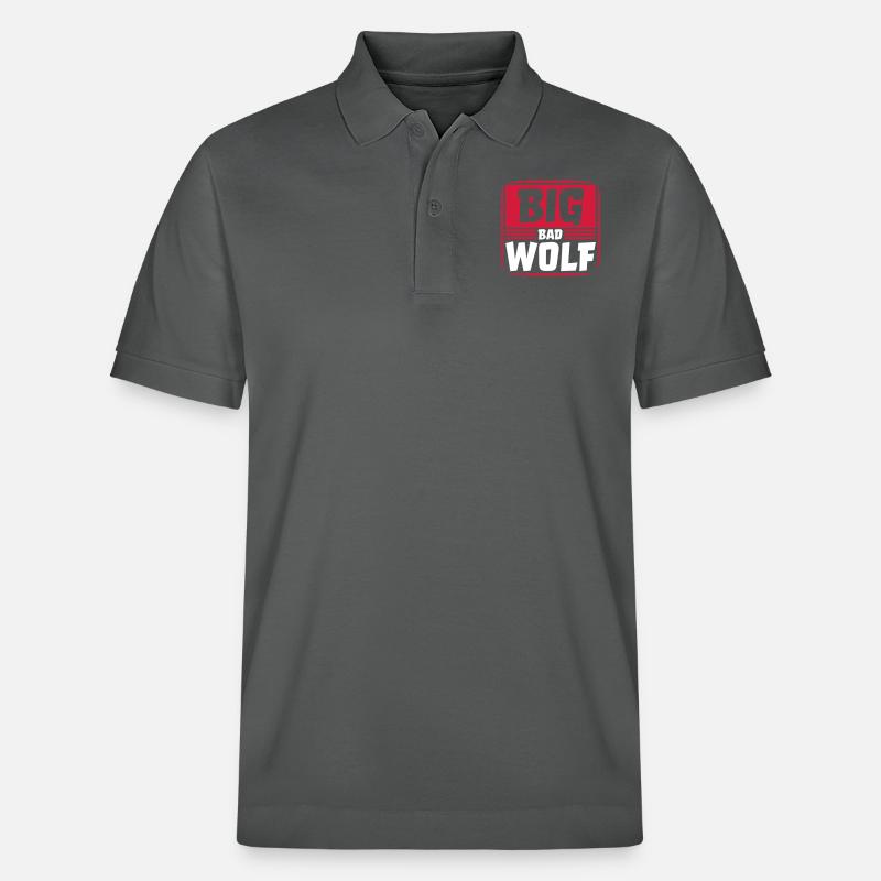 big bad wolf Zitat - Stanley/Stella Unisex Bio-Poloshirt PREPSTER - Anthrazit