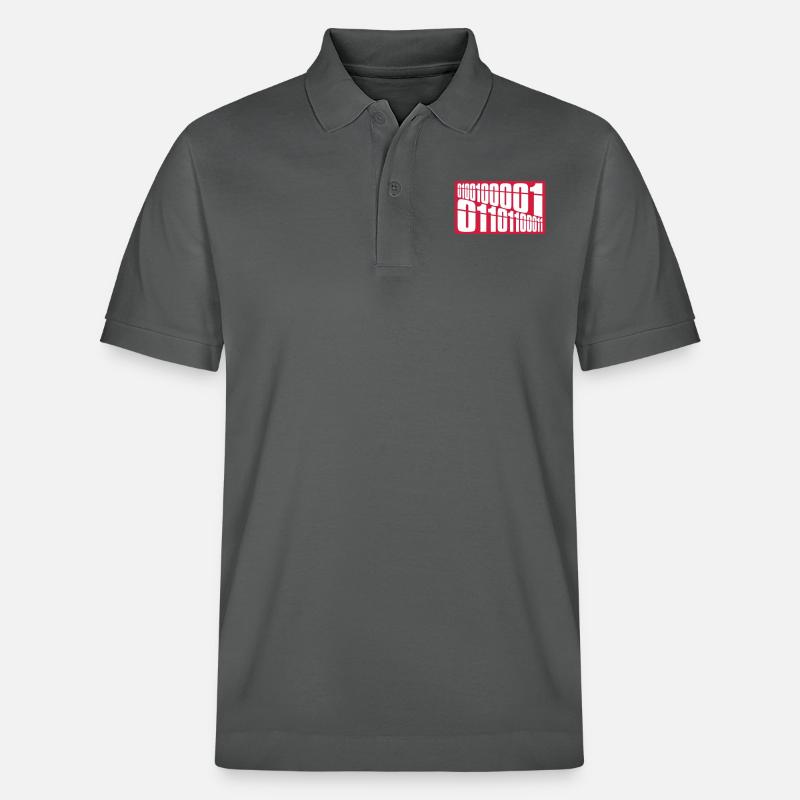 Binär Code Programm Sprache - Stanley/Stella Unisex Bio-Poloshirt PREPSTER - Anthrazit