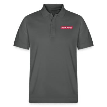 Moin Moin - Polo PREPSTER bio Stanley/Stella Unisexe - charbon - Devant - Roxy (174cm) & Andy (188cm)