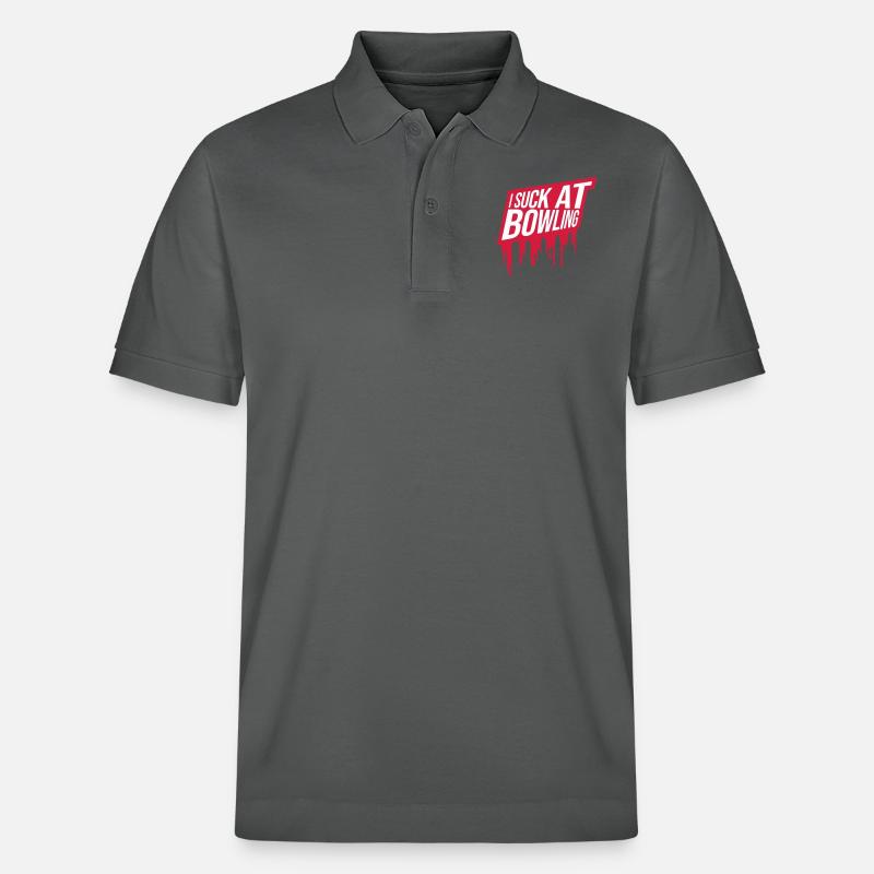I suck at bowling - Stanley/Stella Unisex Bio-Poloshirt PREPSTER - Anthrazit