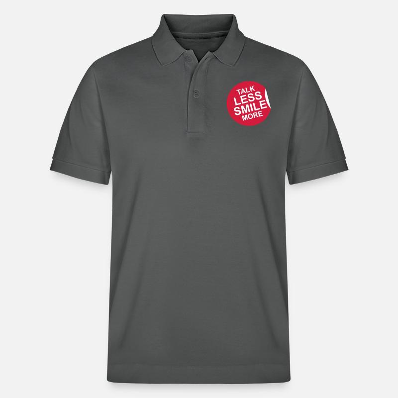 talk less smile more - Stanley/Stella Unisex Bio-Poloshirt PREPSTER - Anthrazit