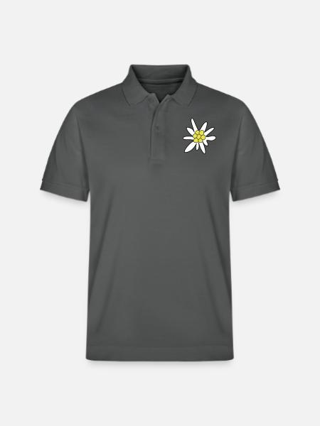 Edelweiss, ghosteweed - Stanley/Stella Unisex Organic Polo Shirt PREPSTER - anthracite