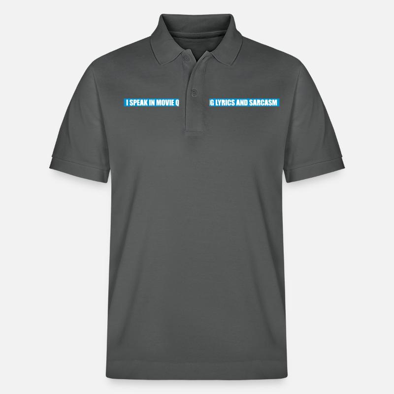 speak lyrics and sarcasm - Stanley/Stella Unisex Bio-Poloshirt PREPSTER - Anthrazit