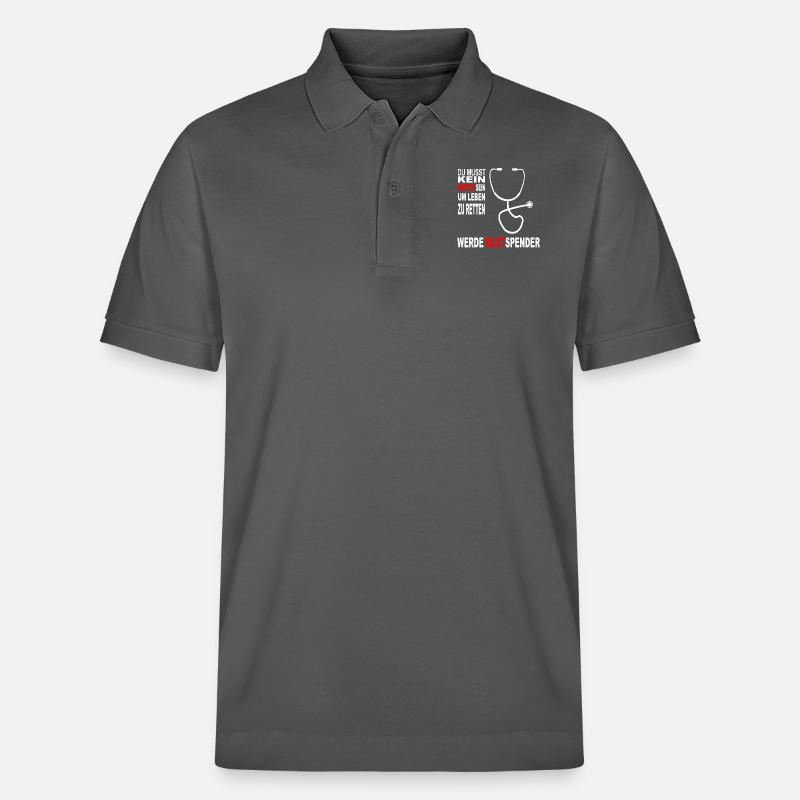 Blutspender - Stanley/Stella Unisex Bio-Poloshirt PREPSTER - Anthrazit