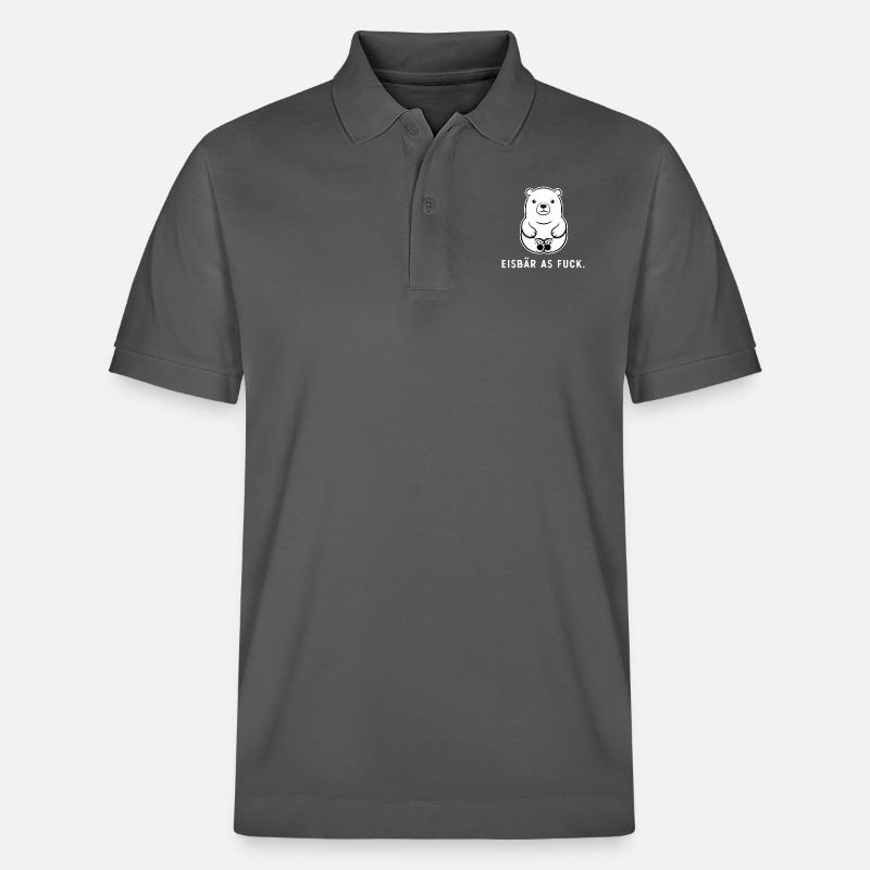 Cooler Eisbär Geschenk - Stanley/Stella Unisex Bio-Poloshirt PREPSTER - Anthrazit