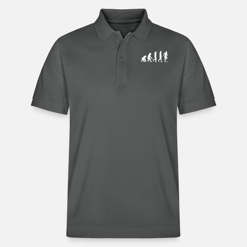 Mankind Evolution Soccer - Evolution Fußball - Stanley/Stella Unisex Bio-Poloshirt PREPSTER - Anthrazit
