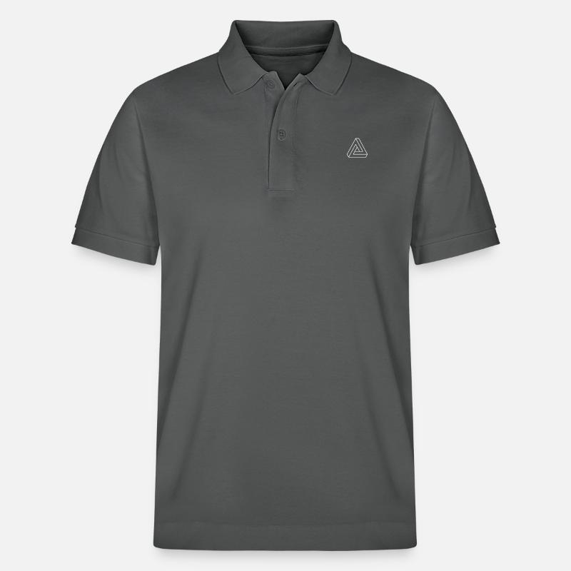 Illusion icon! Magic triangle - Stanley/Stella Unisex Organic Polo Shirt PREPSTER - anthracite