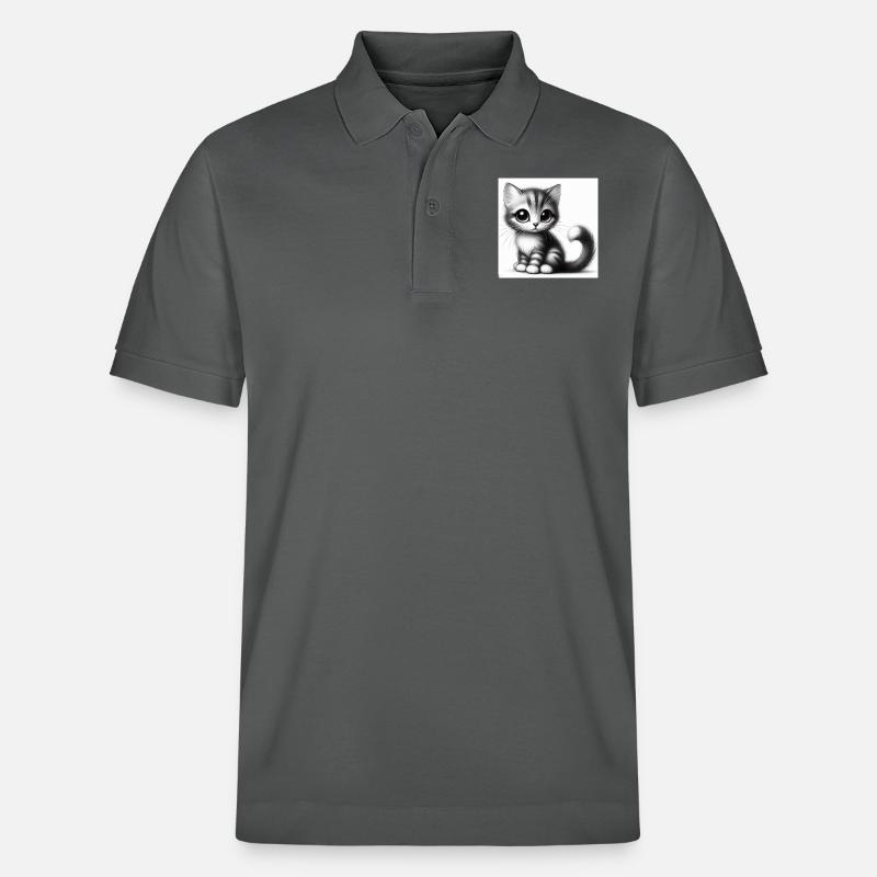 Niedliches kleines Kätzchen - Stanley/Stella Unisex Bio-Poloshirt PREPSTER - Anthrazit