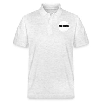 Portafilter espresso machine caffeine gift - Stanley/Stella Unisex Organic Polo Shirt PREPSTER - heather white - Front - Roxy (174cm) & Andy (188cm)