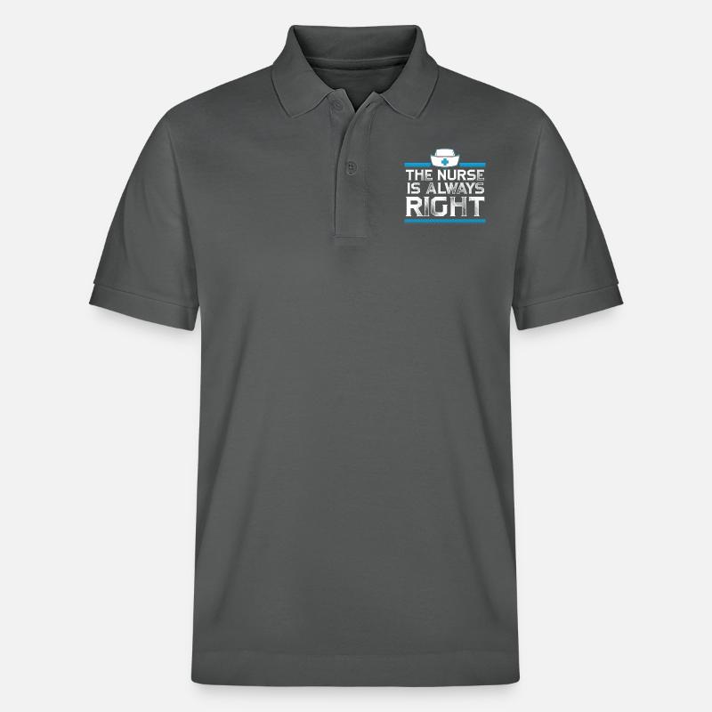 Krankenschwester lustig Geschenk - Stanley/Stella Unisex Bio-Poloshirt PREPSTER - Anthrazit