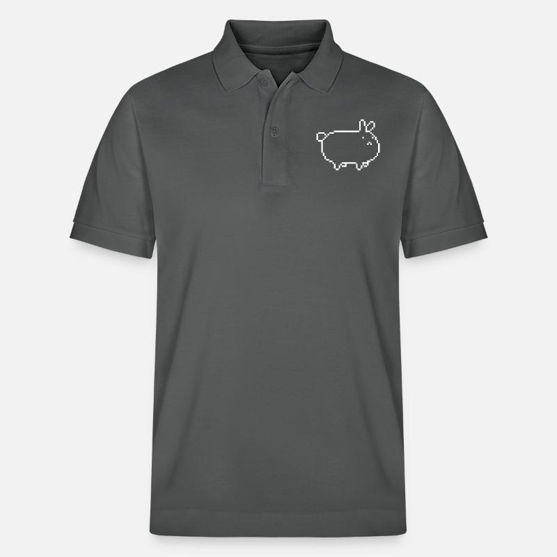 rabbit_pixel - Polo PREPSTER bio Stanley/Stella Unisexe - charbon