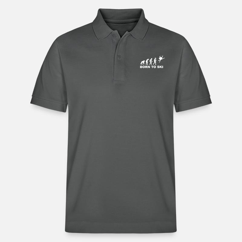 Ski_wit - Polo PREPSTER bio Stanley/Stella Unisexe - charbon