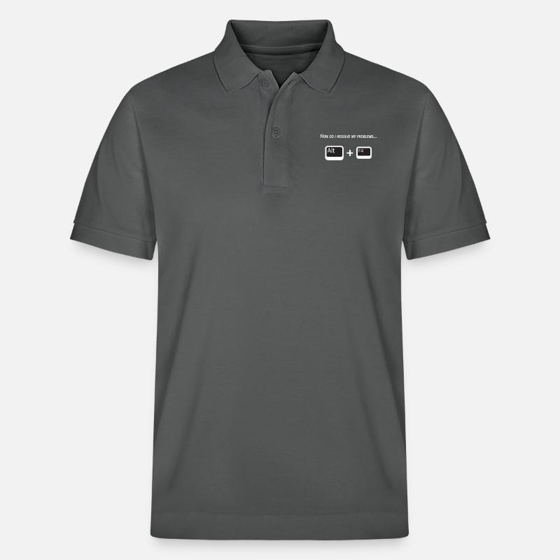 histoire nerd - Polo PREPSTER bio Stanley/Stella Unisexe - charbon