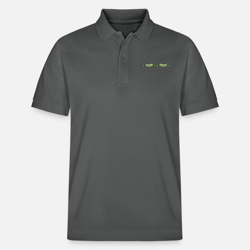 2 freunde team paar duo verstecken rahmen text - Stanley/Stella Unisex Bio-Poloshirt PREPSTER - Anthrazit