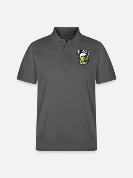 Kreisliga Bier Spruch - Stanley/Stella Unisex Bio-Poloshirt PREPSTER - Anthrazit