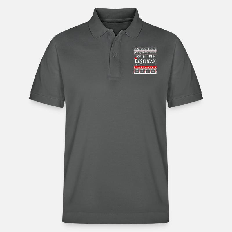 Ich bin dein Weihnachtsgeschenk - Stanley/Stella Unisex Bio-Poloshirt PREPSTER - Anthrazit