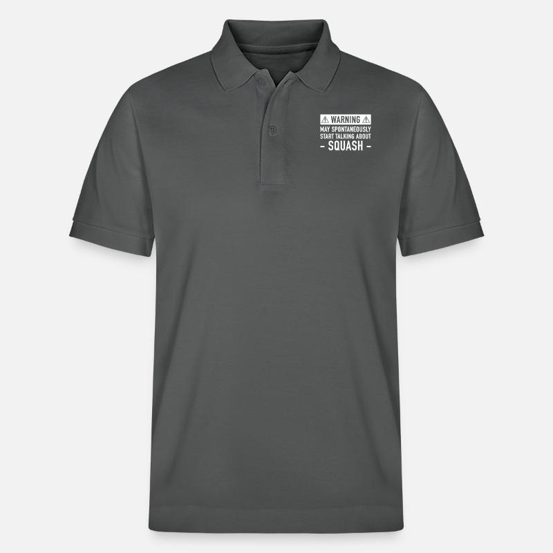 Lustige Squash-Geschenk-Idee - Stanley/Stella Unisex Bio-Poloshirt PREPSTER - Anthrazit