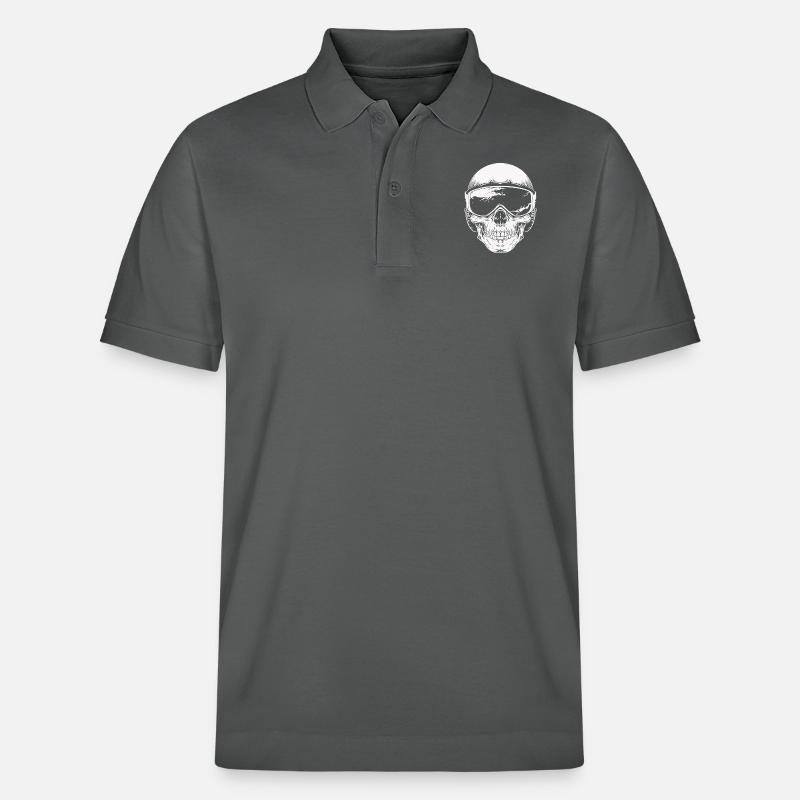 skull biker brille - Stanley/Stella Unisex Bio-Poloshirt PREPSTER - Anthrazit
