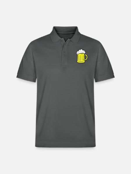 Bier Comic Bierglas - Stanley/Stella Unisex Bio-Poloshirt PREPSTER - Anthrazit