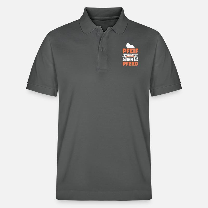 Pferd Pferde - Stanley/Stella Unisex Bio-Poloshirt PREPSTER - Anthrazit