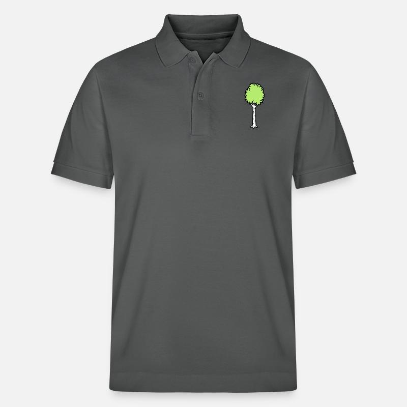 Birke Bäumchen Cool - Polo PREPSTER bio Stanley/Stella Unisexe - charbon