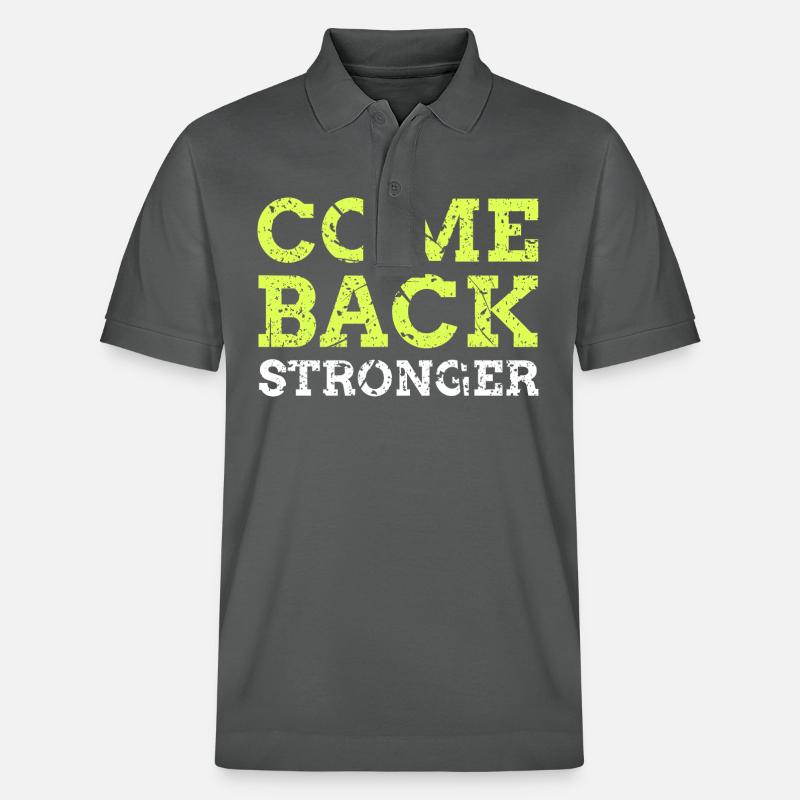 Come Back Stronger - Stanley/Stella Unisex Bio-Poloshirt PREPSTER - Anthrazit