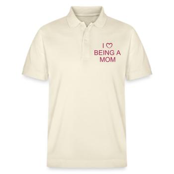 Stolze Mama Mutterliebe Sohn Tochter Beste Kinder - Stanley/Stella Unisex Bio-Poloshirt PREPSTER - Natur - Vorne - Roxy (174cm) & Andy (188cm)
