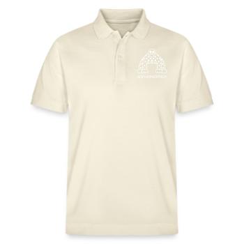Hop hop hop white - Polo PREPSTER bio Stanley/Stella Unisexe - écru doux - Devant - Roxy (174cm) & Andy (188cm)
