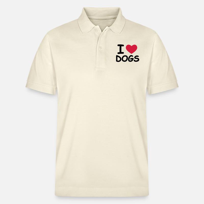 I Love Dogs - Polo PREPSTER bio Stanley/Stella Unisexe - écru doux