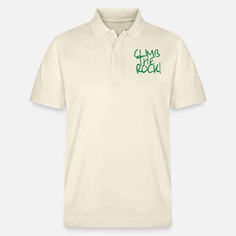 Grimpez The Rock! Escalade, alpinisme - Polo PREPSTER bio Stanley/Stella Unisexe - écru doux