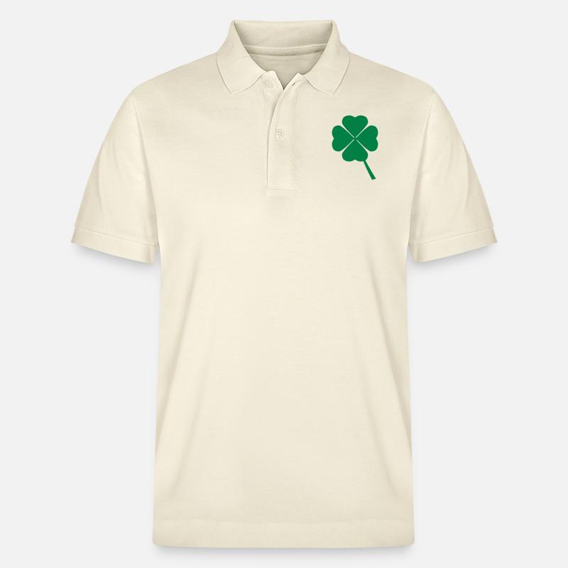 Kleeblatt mit 4 Blättern - Stanley/Stella Unisex Bio-Poloshirt PREPSTER - Natur
