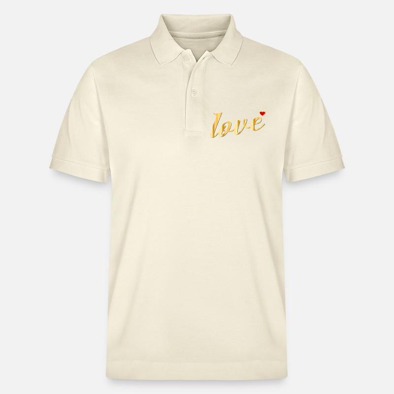 LIEBE HERZ BOTSCHAFT - Stanley/Stella Unisex Bio-Poloshirt PREPSTER - Natur