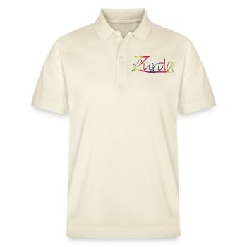 I'm left-handed - Stanley/Stella Unisex Organic Polo Shirt PREPSTER - soft Ecru - Front - Roxy (174cm) & Andy (188cm)