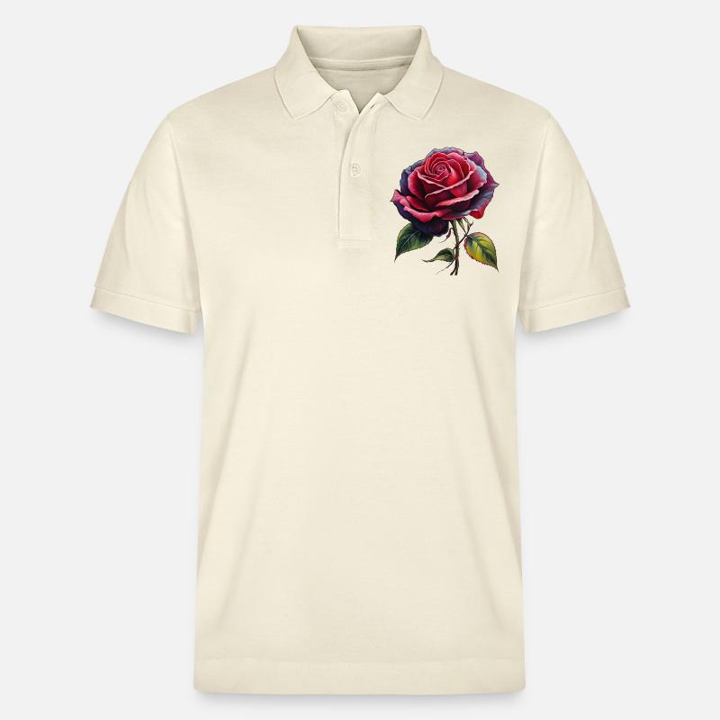 Une rose éternelle - Polo PREPSTER bio Stanley/Stella Unisexe - écru doux