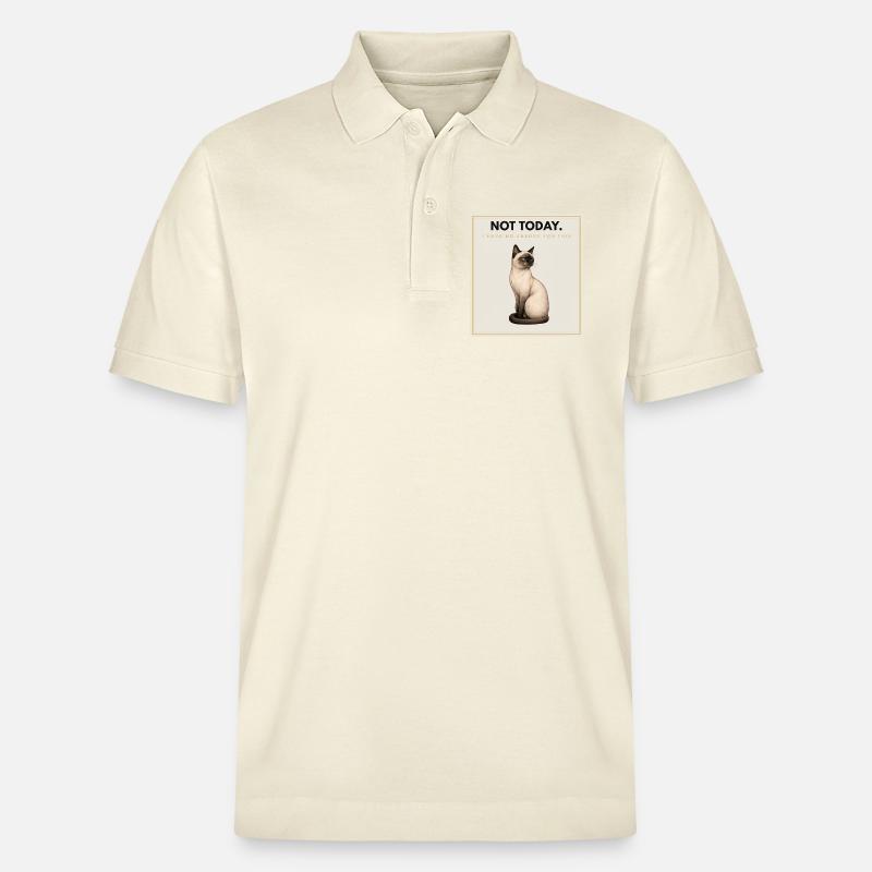 NOT TODAY Sarcastic Cat Design - Stanley/Stella Unisex Bio-Poloshirt PREPSTER - Natur