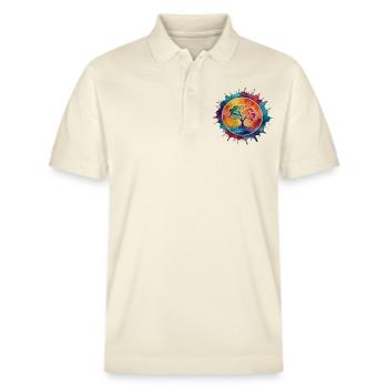 Make love not war - Stanley/Stella Unisex Bio-Poloshirt PREPSTER - Natur - Vorne - Roxy (174cm) & Andy (188cm)